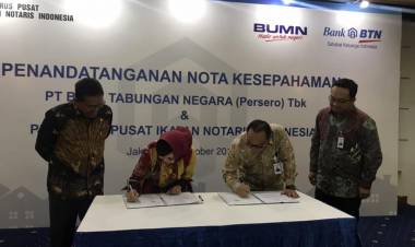 Penandatanganan Nota Kesepahaman Ikatan Notaris Indonesia dan PT Bank Tabungan Negara