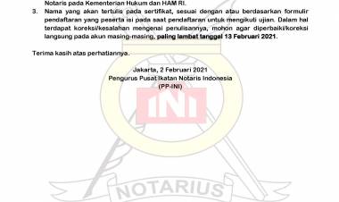 SERTIFIKAT UJIAN KODE ETIK NOTARIS 2020