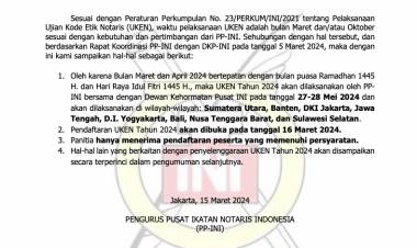 UJIAN KODE ETIK NOTARIS 2024